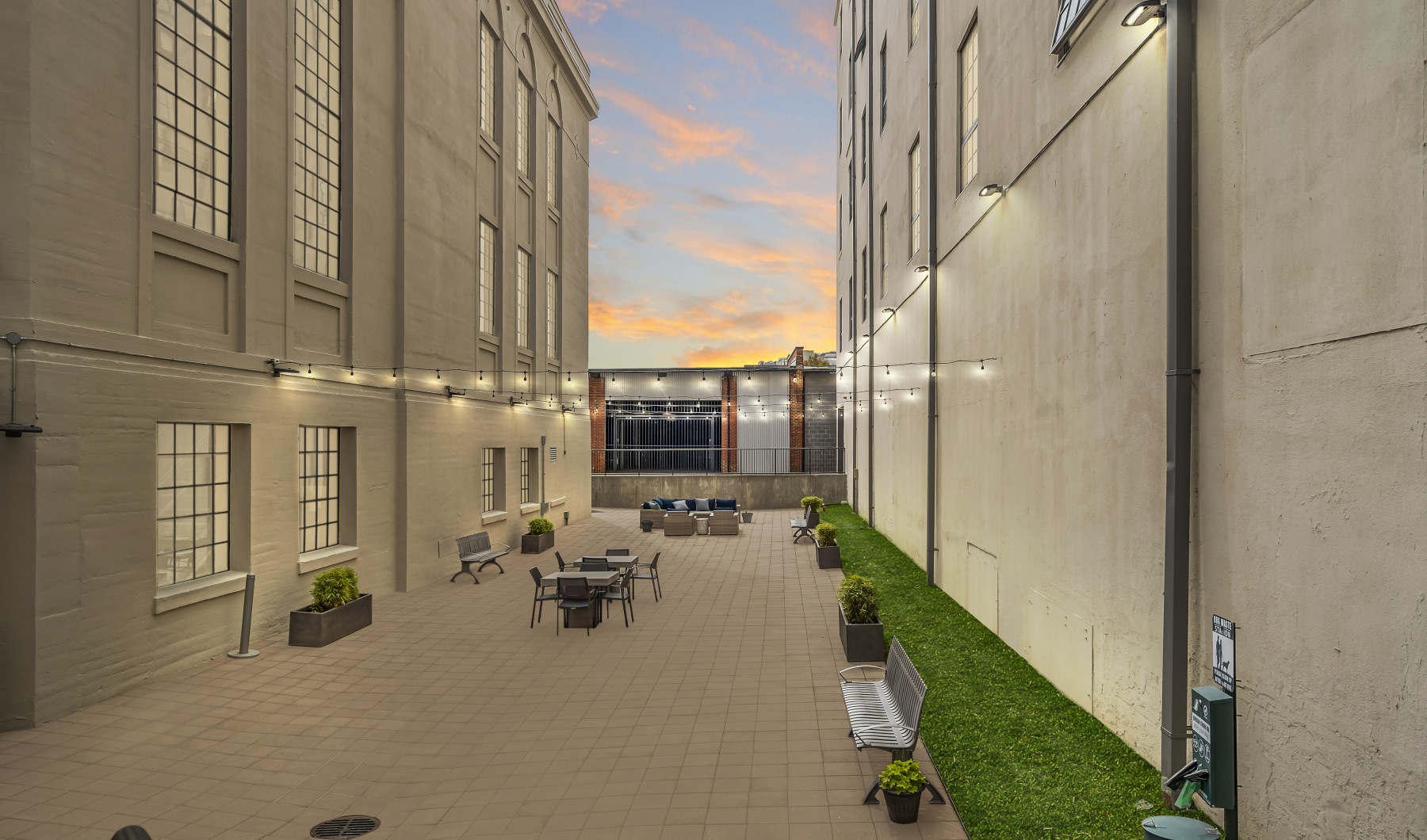 outdoor courtyard with lighting outdoor courtyard with lighting